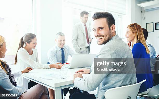 business meeting. - assertiveness stock pictures, royalty-free photos & images