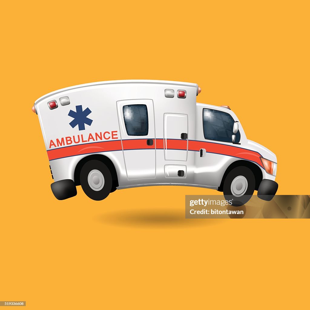 Ambulance Speeding Vector Cartoon High-Res Vector Graphic - Getty Images