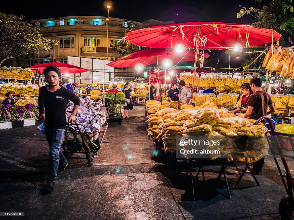 Pak Khlong Talat flower market Bangkok Thailand