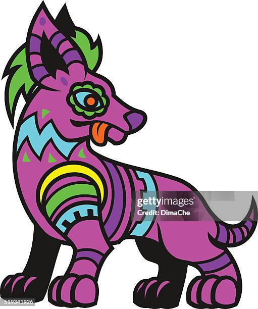 stylized dog - hyena stock illustrations