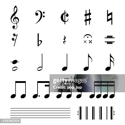 Music Notation Symbols Illustration High-Res Vector Graphic - Getty Images