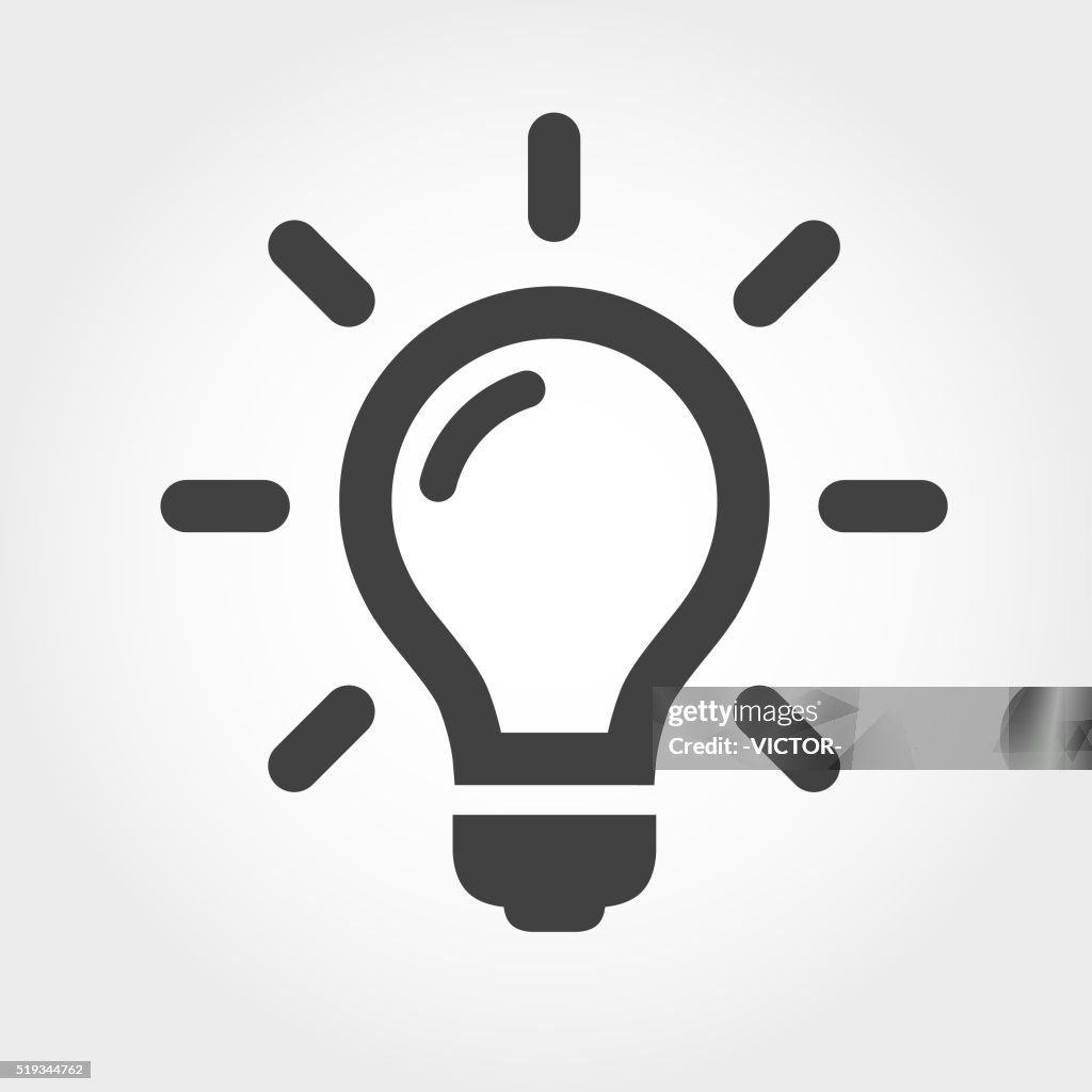 Icona della lampadina-iconica serie