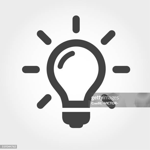 light bulb icon - iconic series - lighting equipment stock illustrations