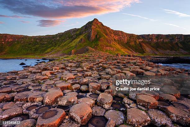 the giants causeway, bushmills, county antrim - giant's causeway stock-fotos und bilder