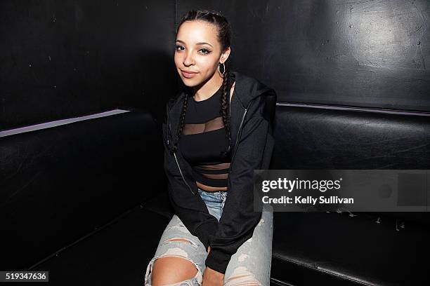 Tinashe poses for a photo at her official World Tour After Party at Temple Nightclub on April 5, 2016 in San Francisco, California.