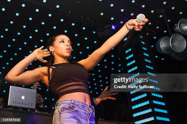 Tinashe performs at her official World Tour After Party at Temple Nightclub on April 5, 2016 in San Francisco, California.