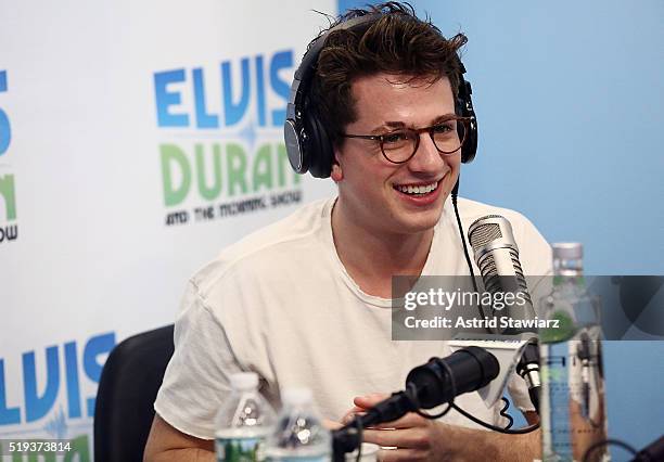 Singer Charlie Puth visits "The Elvis Duran Z100 Morning Show" at Z100 Studio on April 6, 2016 in New York City.