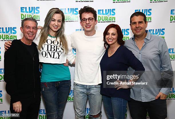 Elvis Duran, Bethany Watson, singer Charlie Puth, Danielle Monaro and Skeery Jones pose for photos during"The Elvis Duran Z100 Morning Show" at Z100...