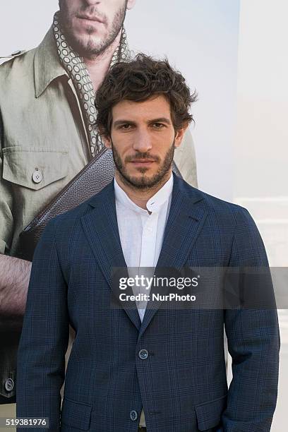 Quim Gutierrez Spanish actor stars in the latest advertising campaign Emidio Tucci in Madrid, on April 6, 2016.