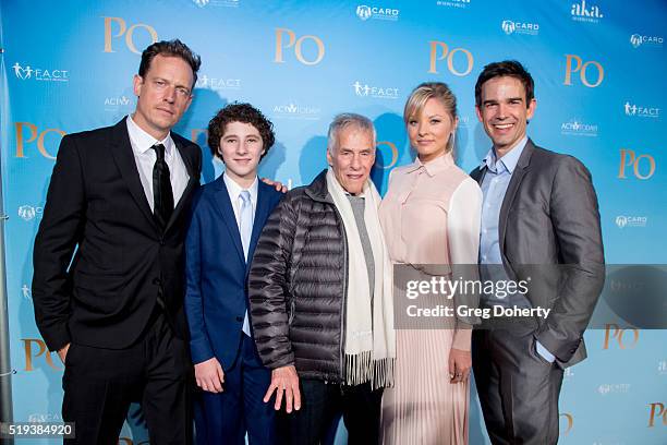 Actor/Director John Asher, Actor Julian Feder, Composer Burt Bacharach, Actress Kaitlin Doubleday, and Actor Christopher Gorham arrive for the...