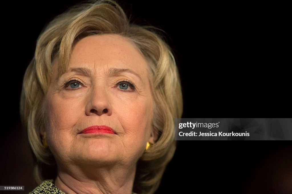 Democratic Presidential Candidate Hillary Clinton Campaigns At Pennsylvania's AFL-CIO Convention