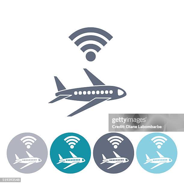 simple icon concept - transportation with cloud computing - flying in sync stock illustrations