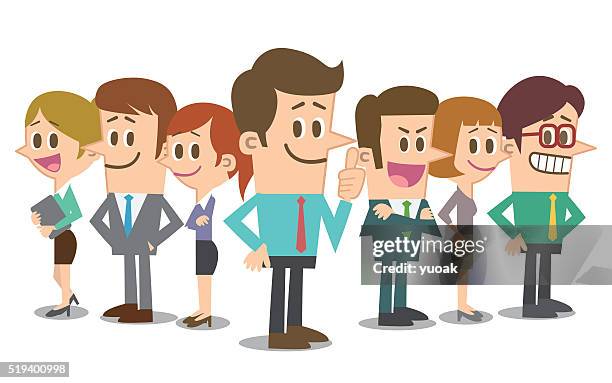 business group - happy customer stock illustrations