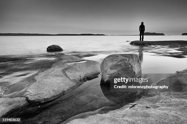 alone - killbear provincial park stock pictures, royalty-free photos & images