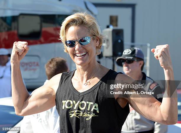 Olympic Swimmer Dara Torres at the 42nd Toyota Grand Prix Of Long Beach - Press Day on April 5, 2016 in Long Beach, California.