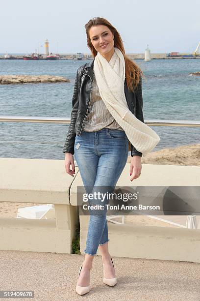 Andy Raconte attends "Webedia" photocall on April 5, 2016 in Cannes, France.