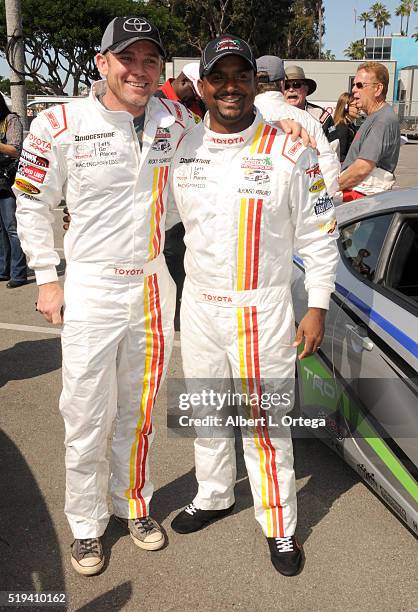 Actors Ricky Schroder and Alfonso Ribiero at the 42nd Toyota Grand Prix Of Long Beach - Press Day on April 5, 2016 in Long Beach, California.