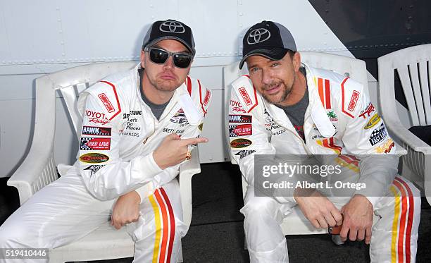 Actors Brett Davern and Saen Patrick Flannery at the 42nd Toyota Grand Prix Of Long Beach - Press Day on April 5, 2016 in Long Beach, California.