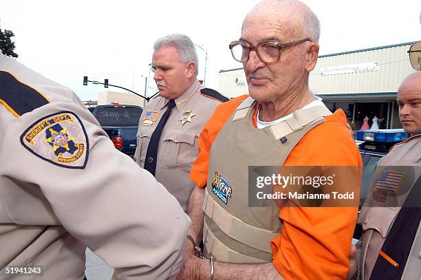 Edgar Ray Killen , 79-years-old, is escorted by police to the Neshoba County Courthouse January 12, 2005 in Philadelphia, Mississippi. Killen has...