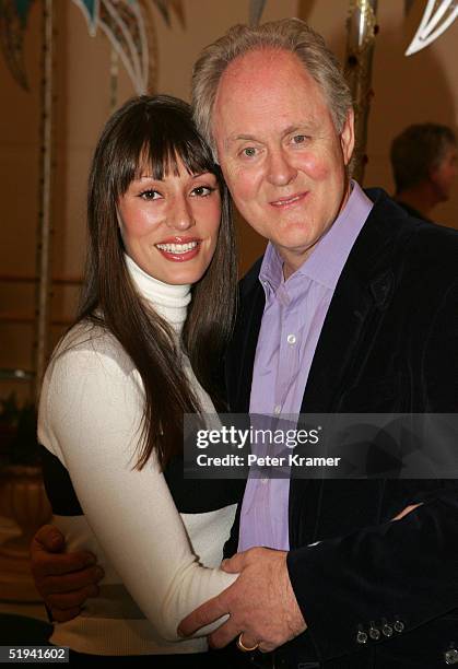 Actors Sara Gettlefinger and John Lithgow rehearse scenes from their new musical "Dirty Rotten Scoundrels" which will preview on January 31, on...