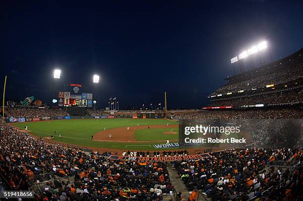 World Series: Overall view of field and stadium during San Francisco Giants vs Kansas City Royals Game 4 at AT&T Park. San Francisco, CA CREDIT:...