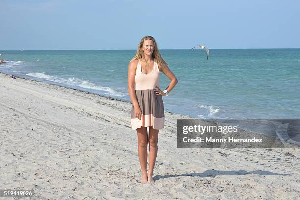 Victoria Azarenka at Miami Open at Crandon Park Tennis Center on April 3, 2016 in Key Biscayne, Florida.