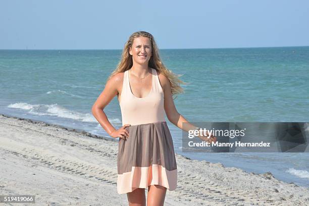 Victoria Azarenka at Miami Open at Crandon Park Tennis Center on April 3, 2016 in Key Biscayne, Florida.