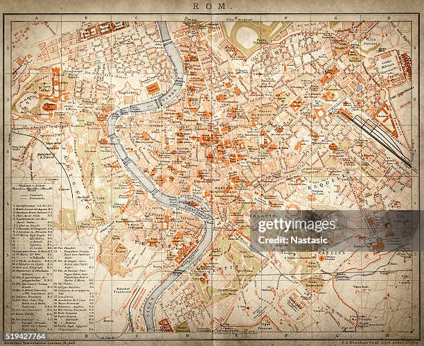 map of rome - map of rome italy stock illustrations