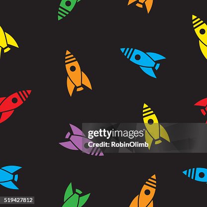 Rocketship Pattern Background Rocket Ships Pattern High-Res Vector Graphic - Getty Images