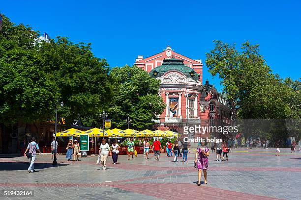 stoyan bachvarov dramatic theatre in varna, bulagaria - varna stock pictures, royalty-free photos & images