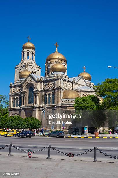 dormition of the mother of god cathedral in varna, bulgaria - varna bulgaria stock pictures, royalty-free photos & images