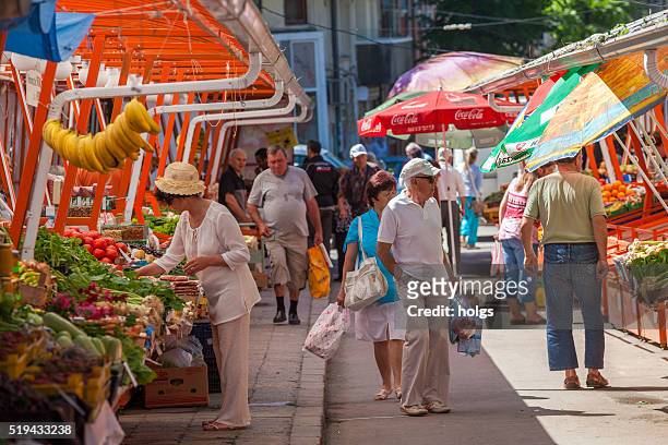 market in varna, bulgaria - varna stock pictures, royalty-free photos & images