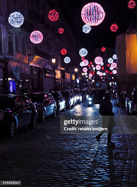 brussels chinatown on christmas - bruselas stock pictures, royalty-free photos & images