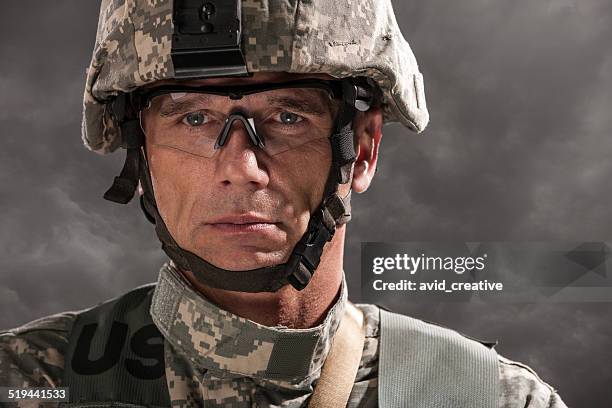 modern military soldier portrait - military uniform close up stock pictures, royalty-free photos & images