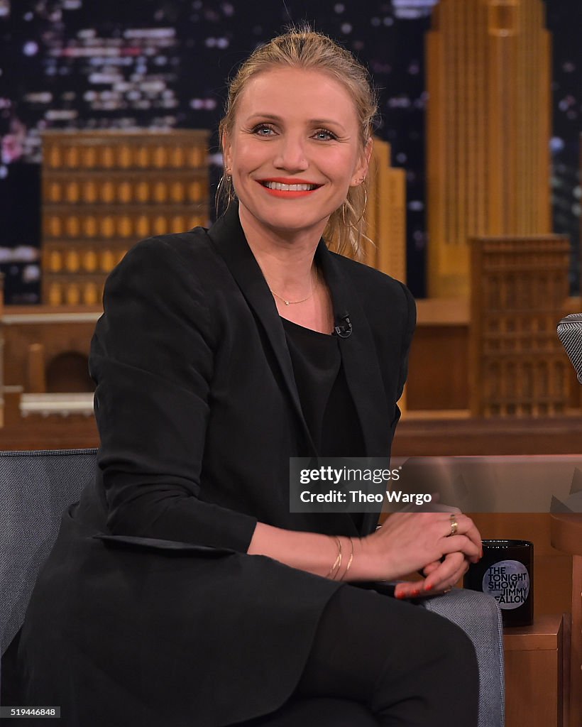 Cameron Diaz Visits "The Tonight Show Starring Jimmy Fallon"