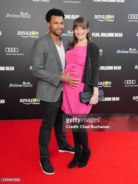Christopher Aning and Bea-Marie Ruck attend the 'Fear the Walking Dead' Season 2 German Premiere at Haus Ungarn on April 6, 2016 in Berlin, Germany.