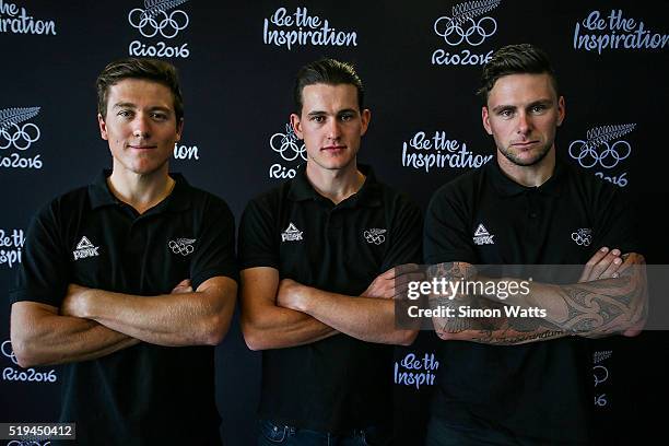 Sam Webster of the Men's Sprint Team during the New Zealand Olympic Team Track Cycling Sprint Team Announcement at The Avantidrome on April 7, 2016...