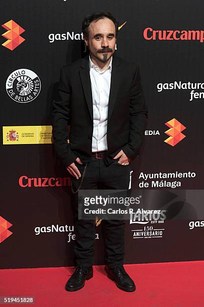 Spanish director Koldo Serra attends the Malaga Film Festival 2016 presentation cocktail at the Circulo Bellas Artes on April 6, 2016 in Madrid,...