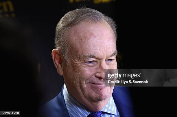 Television host Bill O'Reilly attends the Hollywood Reporter's 2016 35 Most Powerful People in Media at Four Seasons Restaurant on April 6, 2016 in...