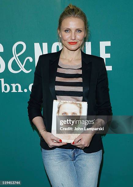 Cameron Diaz signs copies of "The Longevity Book: The Science Of Aging, The Biology Of Strength, And The Privilege Of Time" at Barnes & Noble Union...