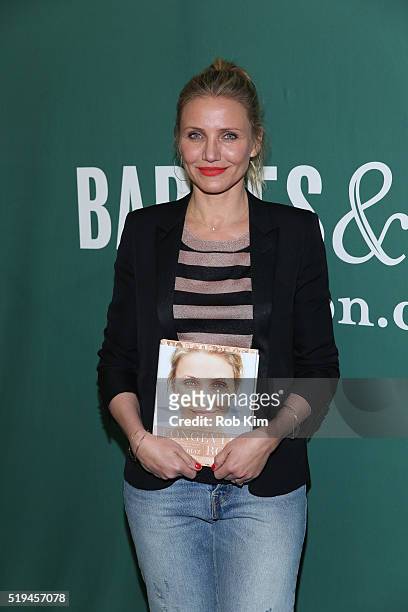 Cameron Diaz promotes her new book, "The Longevity Book: The Science Of Aging, The Biology Of Strength, And The Privilege Of Time" at Barnes & Noble...