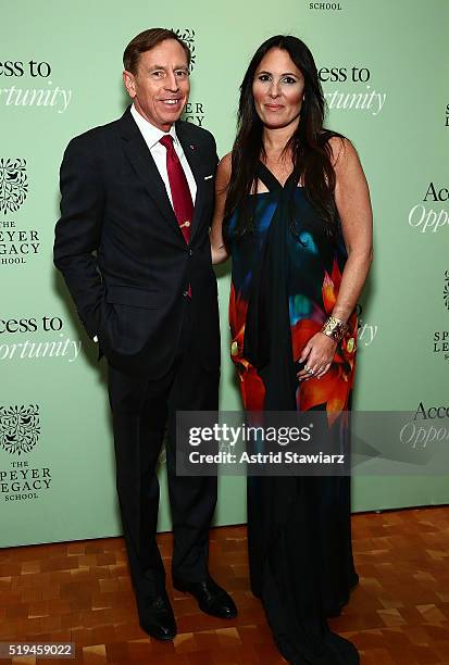 David Petraeus and Dr. Kelly Posner Gerstenhaber attend 2nd Annual Speyer Legacy School Access To Opportunity Initiative Benefit at Carnegie Hall on...