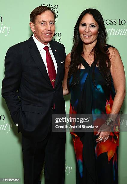 David Petraeus and Dr. Kelly Posner Gerstenhaber attend 2nd Annual Speyer Legacy School Access To Opportunity Initiative Benefit at Carnegie Hall on...