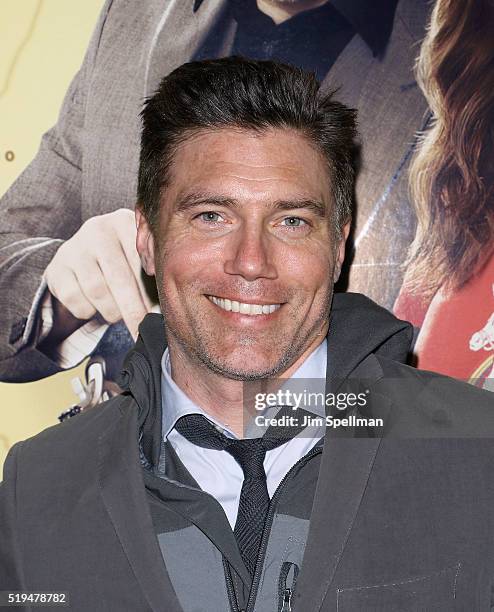 Actor Anson Mount attends the "Mr. Right" New York premiere at AMC Lincoln Square Theater on April 6, 2016 in New York City.