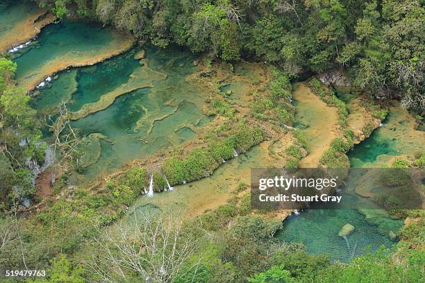 semuc champey river and pools, guatemala - semuc champey stock pictures, royalty-free photos & images