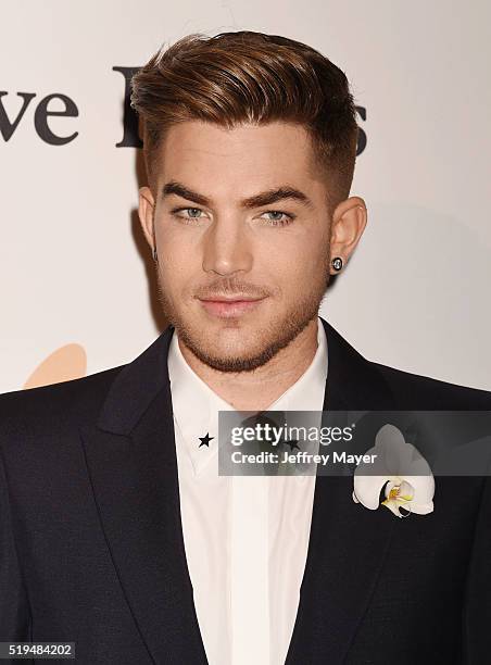 Recording artist Adam Lambert attends the 2016 Pre-GRAMMY Gala and Salute to Industry Icons honoring Irving Azoff at The Beverly Hilton Hotel on...