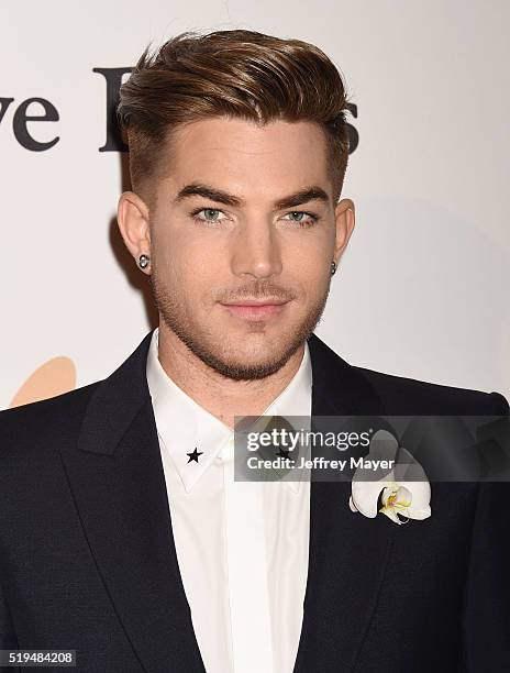 Recording artist Adam Lambert attends the 2016 Pre-GRAMMY Gala and Salute to Industry Icons honoring Irving Azoff at The Beverly Hilton Hotel on...