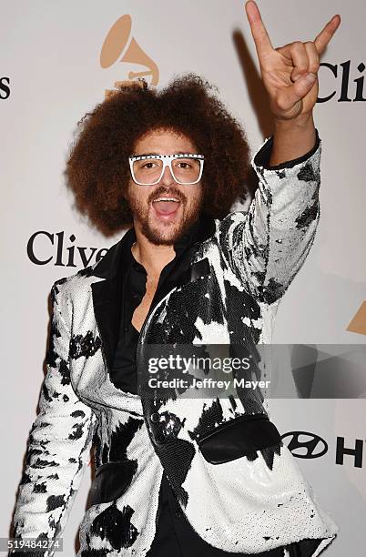 Rapper Redfoo attends the 2016 Pre-GRAMMY Gala and Salute to Industry Icons honoring Irving Azoff at The Beverly Hilton Hotel on February 14, 2016 in...