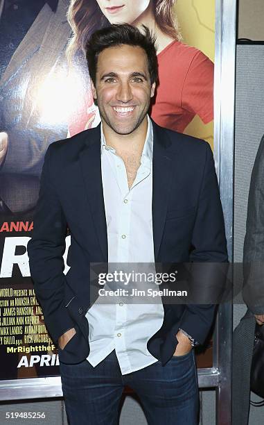 Actor Ross Gallo attends the "Mr. Right" New York premiere at AMC Lincoln Square Theater on April 6, 2016 in New York City.