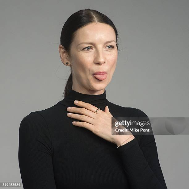 Actress Caitriona Balfe attends Apple Store Soho Presents Meet the Cast: "Outlander" at Apple Store Soho on April 6, 2016 in New York City.